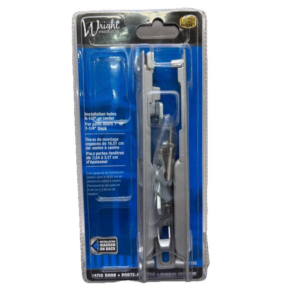 Wright Non-Keyed Reversible Flush-Mount Patio Door Latch, Aluminum, V1195 {20} - Picture 1 of 12